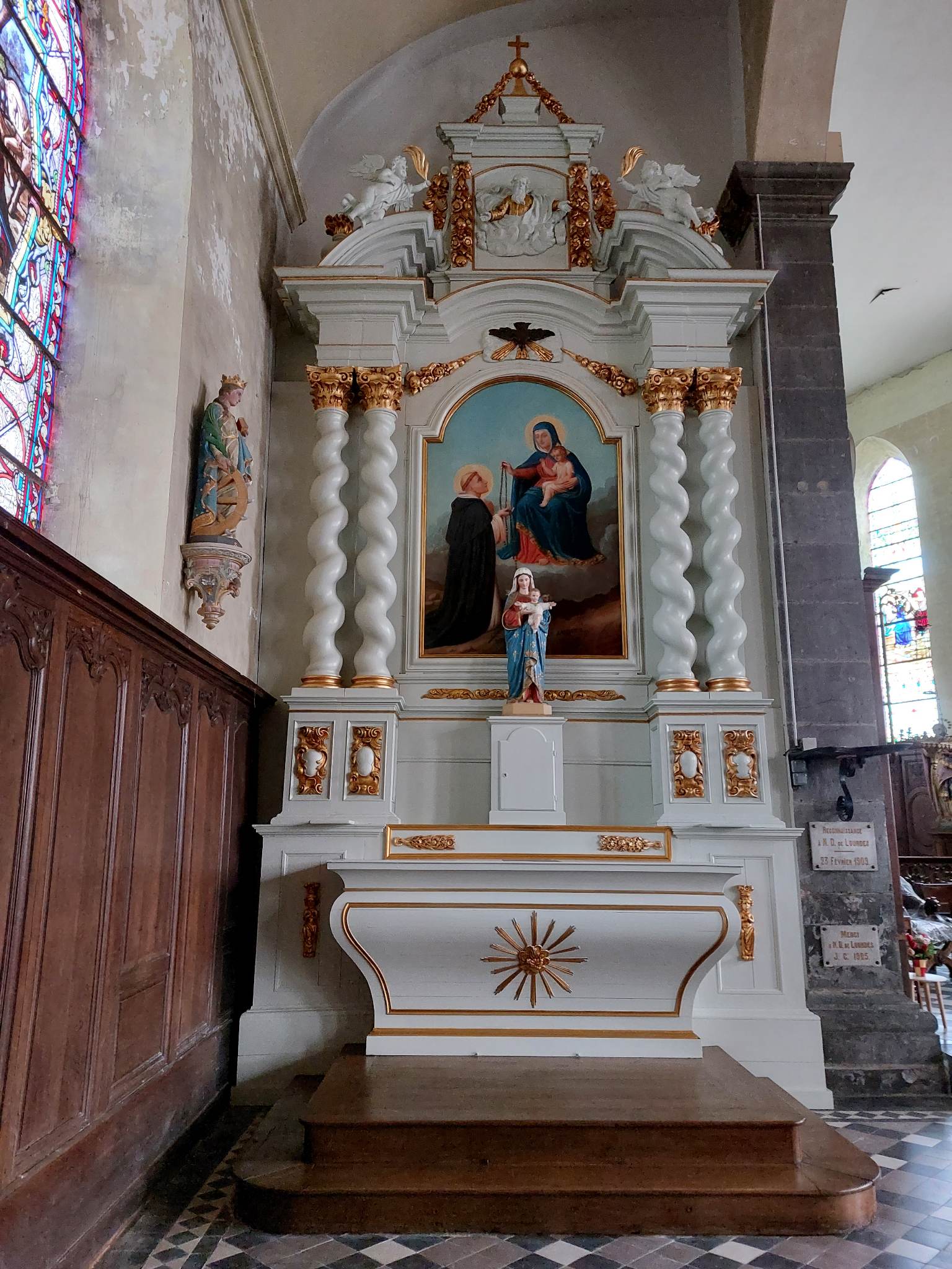 Restauration de l'autel latrale de l'glise st.Etton  Dompierre-Sur-Helpe